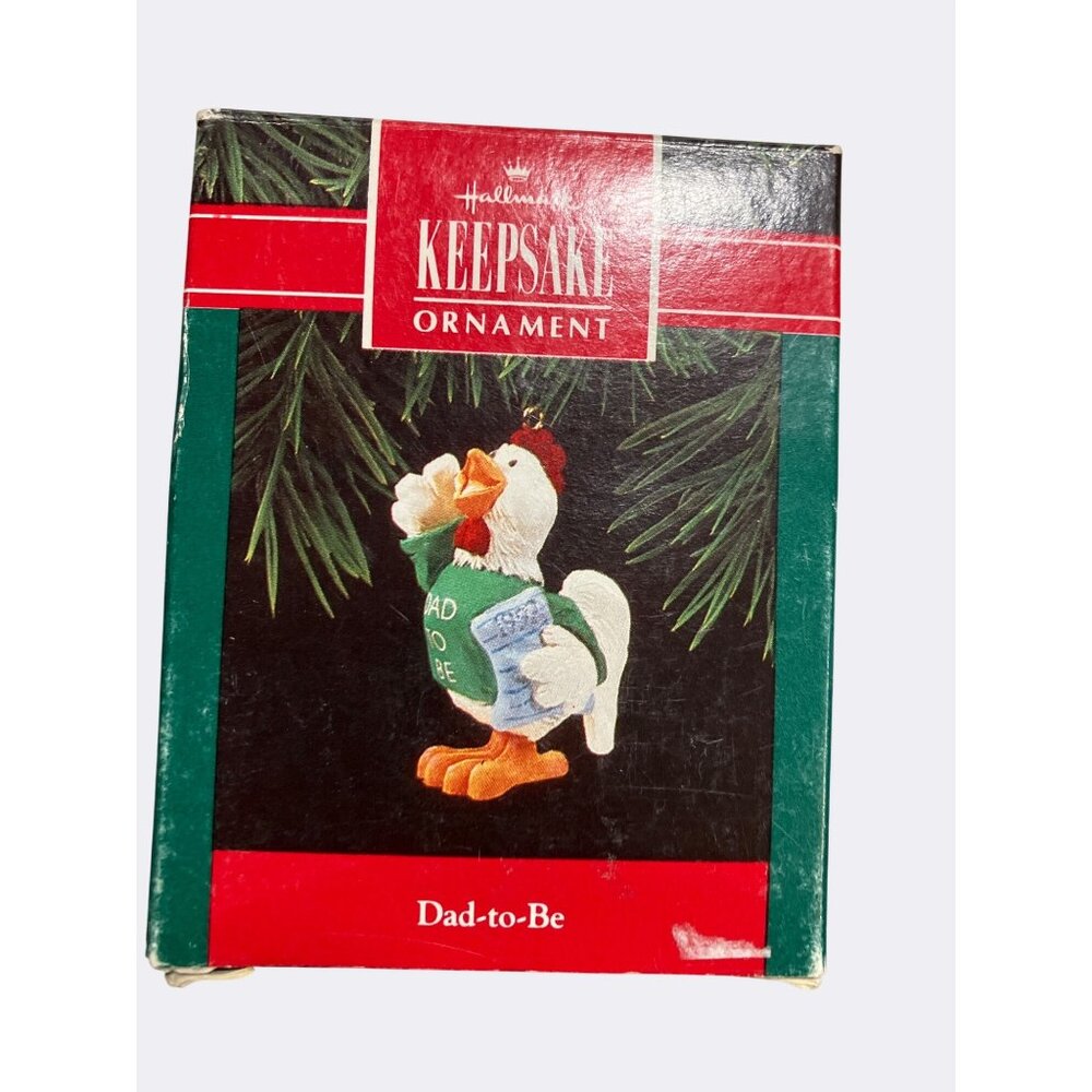 Hallmark Keepsake Dad To Be Chicken Ornament 1992 Christmas Tree Decoration